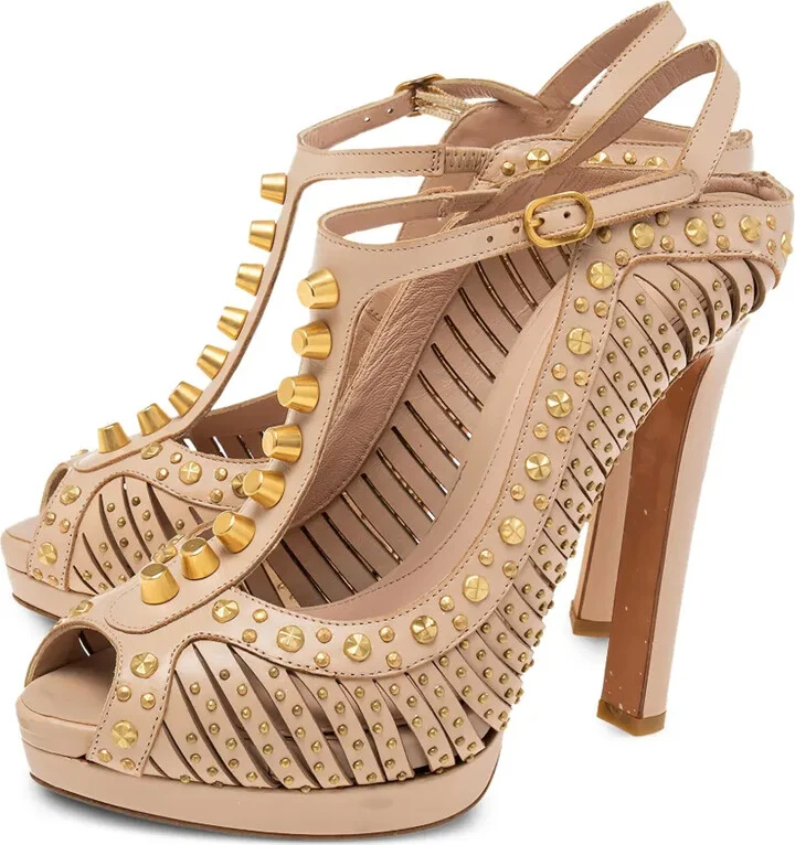 134mm Stud-Embellished Platform Sandals - Image 2