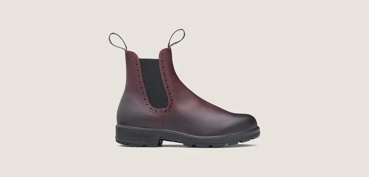 1352 Chelsea Boots Womens 7.5 Shiraz Leather High Top Pull On ZPO3349