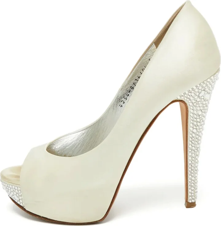 135mm Crystal-Embellished Heeled Pumps