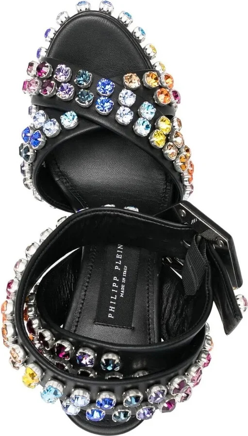 135mm Crystal-Embellished Platform Sandals - Image 4