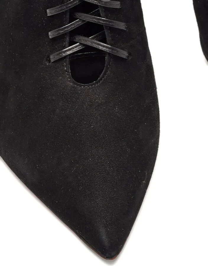 135mm Lace-Up Suede Boots - Image 5