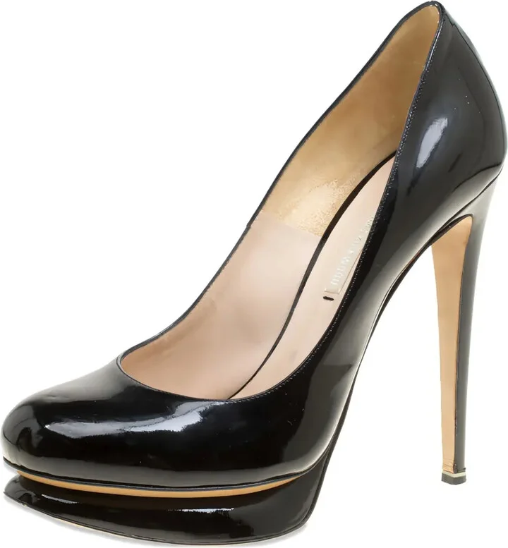 135mm Leather Heeled Pumps - Image 2