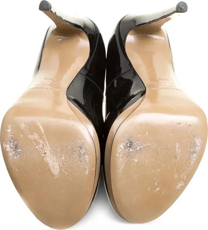 135mm Leather Heeled Pumps - Image 4