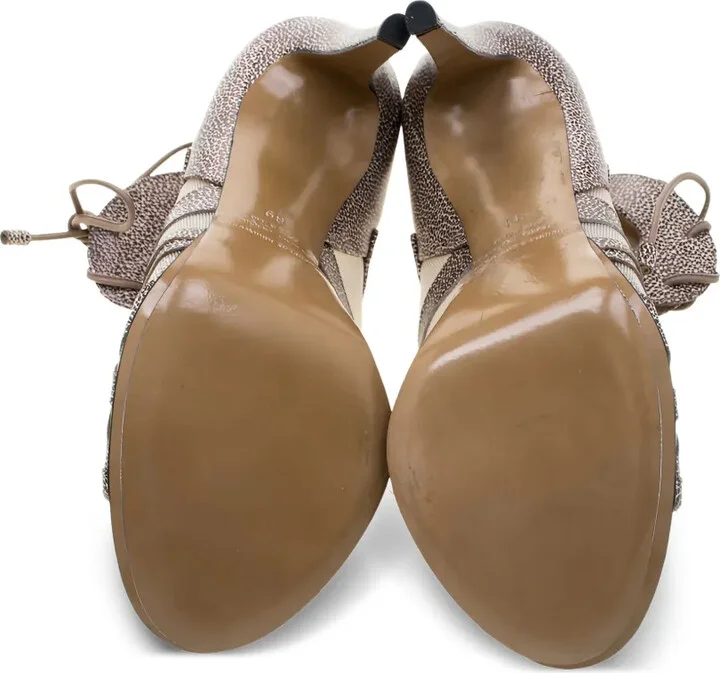 135mm Leather Heeled Sandals - Image 4
