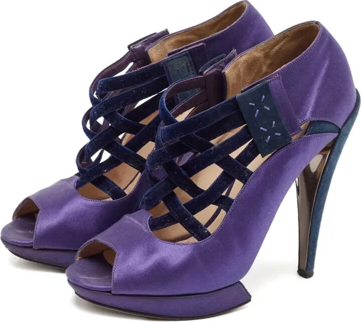 135mm Leather Heeled Sandals - Image 2