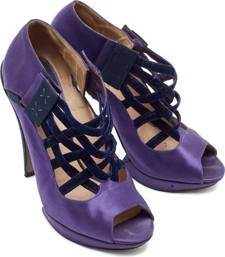 135mm Leather Heeled Sandals - Image 4