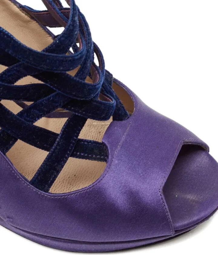 135mm Leather Heeled Sandals - Image 5