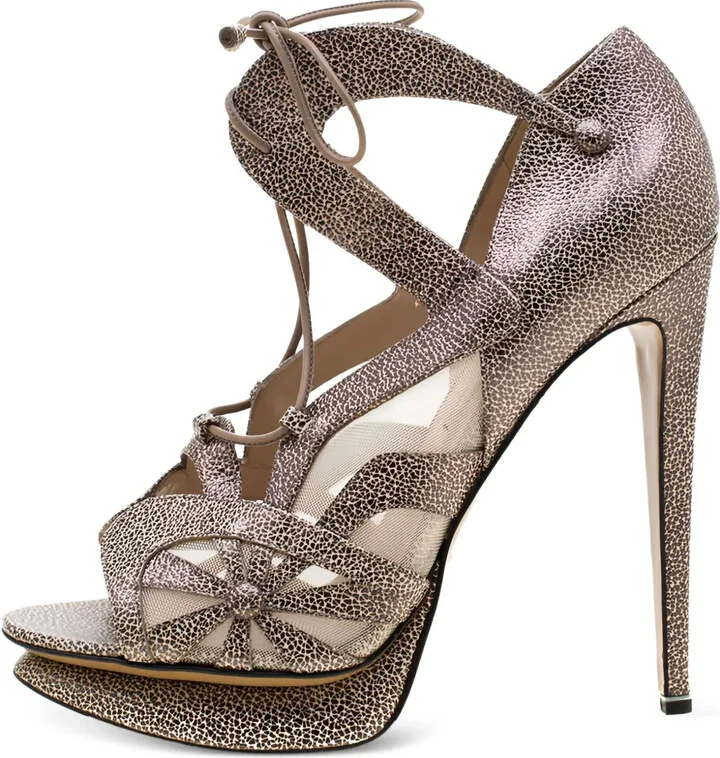 135mm Leather Heeled Sandals