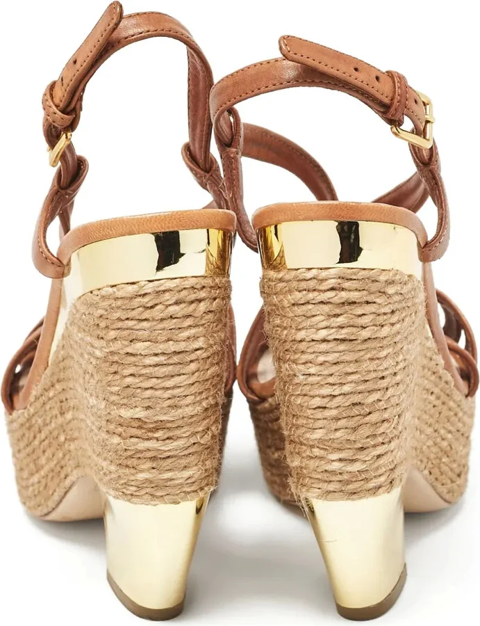 135mm Leather Rope-Wedge Sandals - Image 2