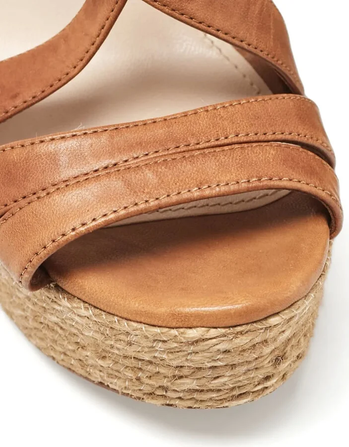 135mm Leather Rope-Wedge Sandals - Image 4