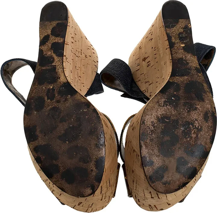 135mm Leopard-Print Wedge Sandals - Image 5