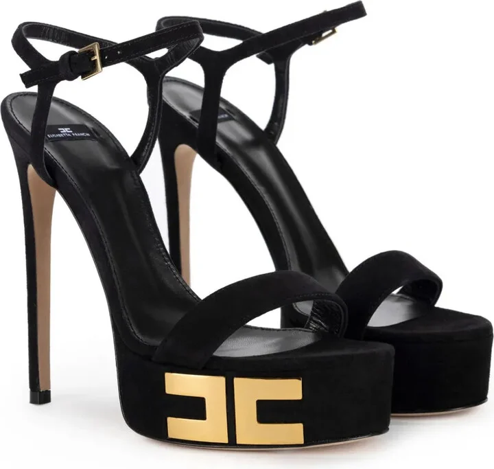 135mm Logo-Appliqué Suede Sandals - Image 2