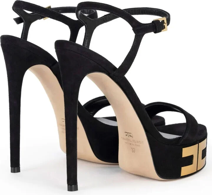 135mm Logo-Appliqué Suede Sandals - Image 3
