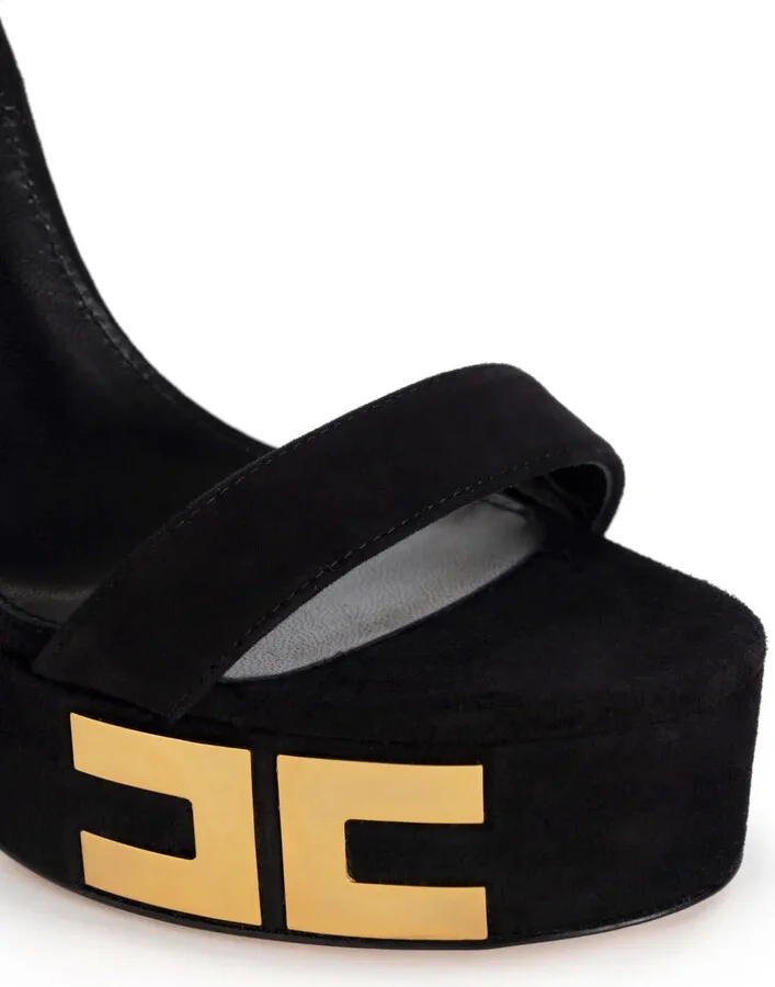 135mm Logo-Appliqué Suede Sandals - Image 4