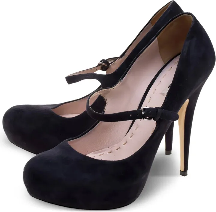 135mm Mary Jane suede pumps - Image 2