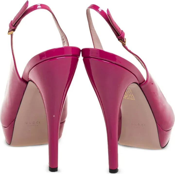 135mm Patent-Leather Slingback Pumps - Image 3