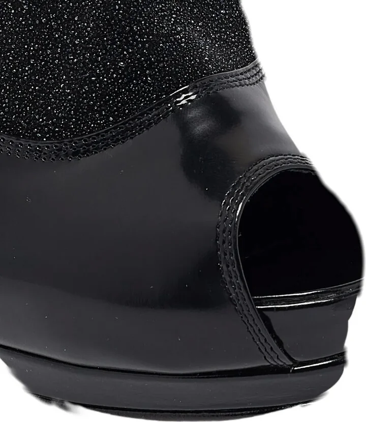 135mm Peep-Toe Leather Booties - Image 5