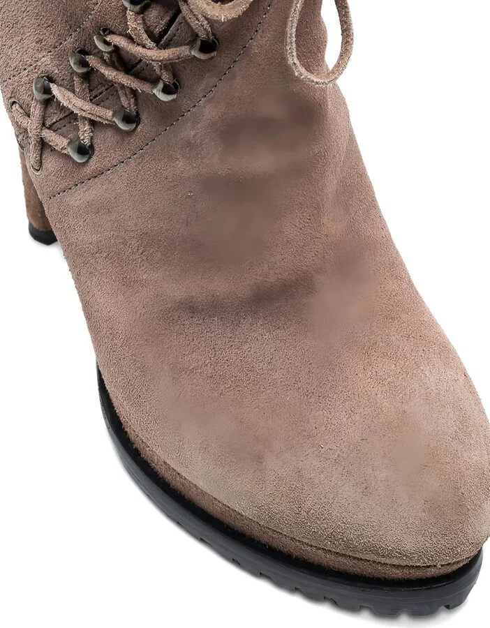 135mm Platform-Sole Lace-Up Suede Boots - Image 5