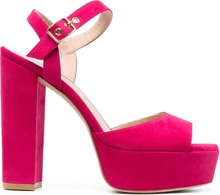 135mm Platform Suede Sandals