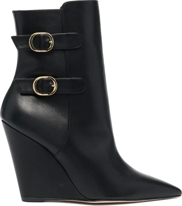 135mm Pointed Leather Boots
