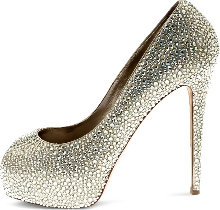 135mm Rhinestone-Embellished Pumps