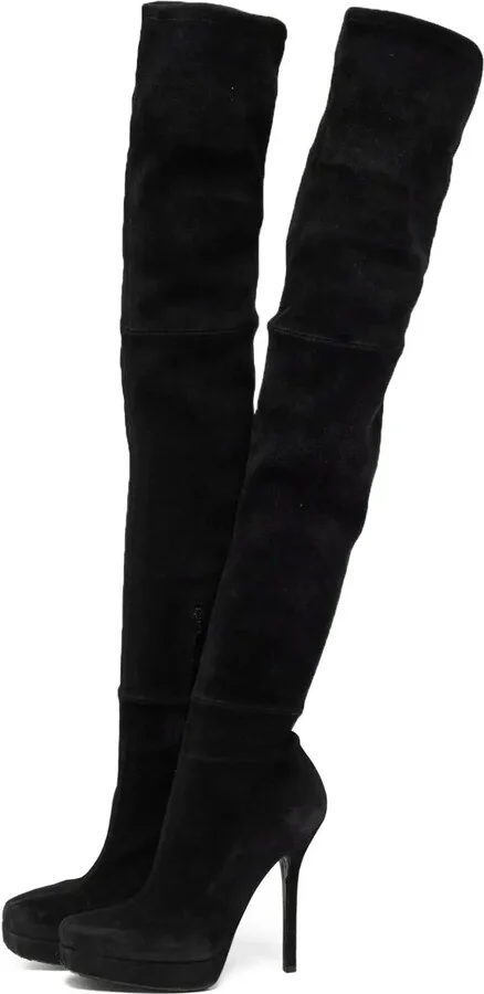 135mm Suede Over-The-Knee Boots - Image 2