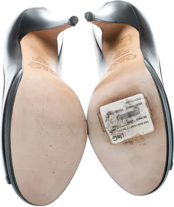 13mm Peep-Toe Leather Pumps - Image 5
