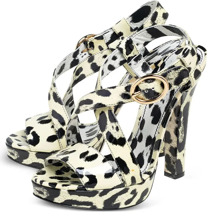 140mm Animal-Print Sandals - Image 3