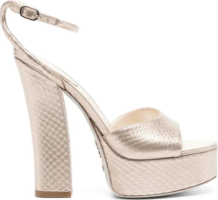 140mm Ayersilk-shadow strass sandals