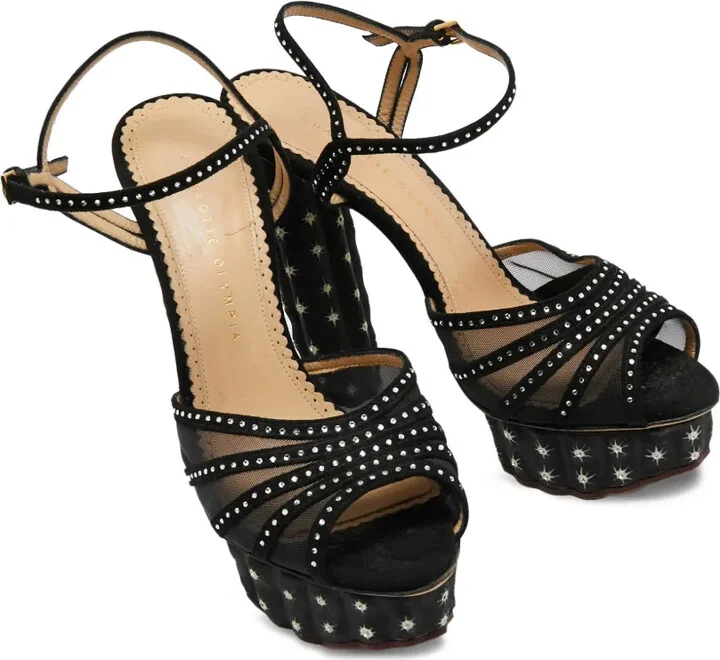 140mm Crystal-Embellished Sandals - Image 2