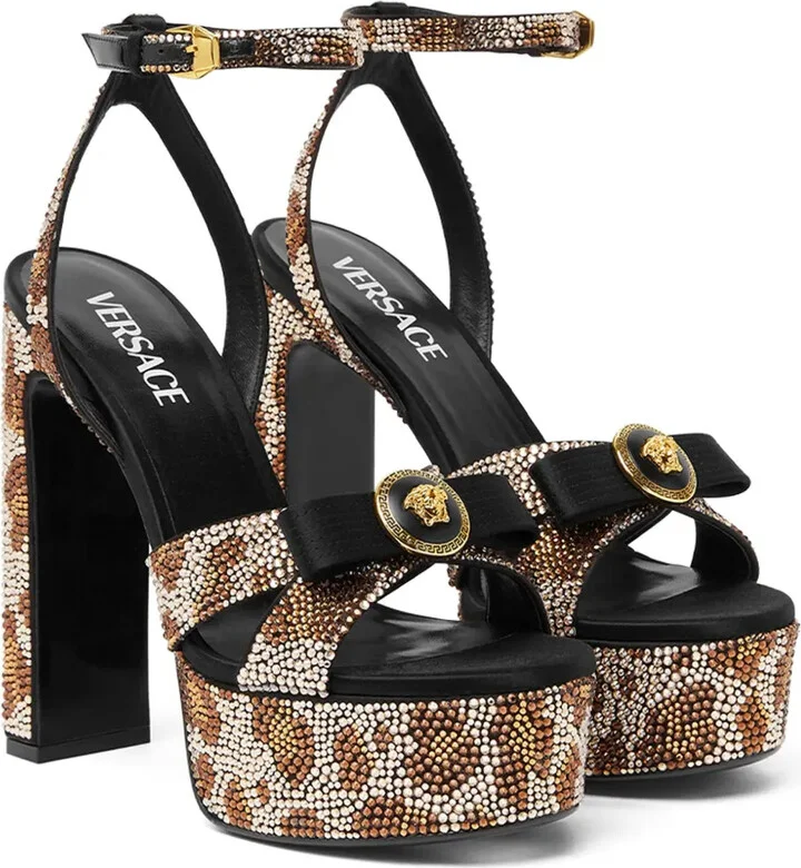 140mm Crystal-Leopard Sandals - Image 2