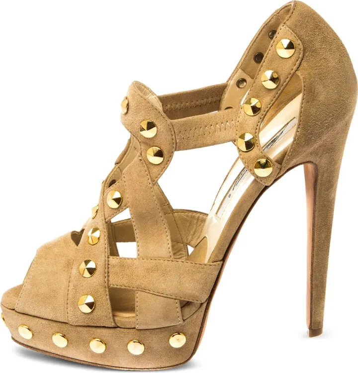 140mm Cutout Studded Sandals