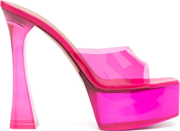 140mm Dalida Glass platform sandals