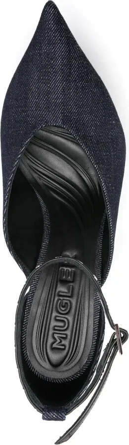 140mm Denim Strappy Pumps - Image 4