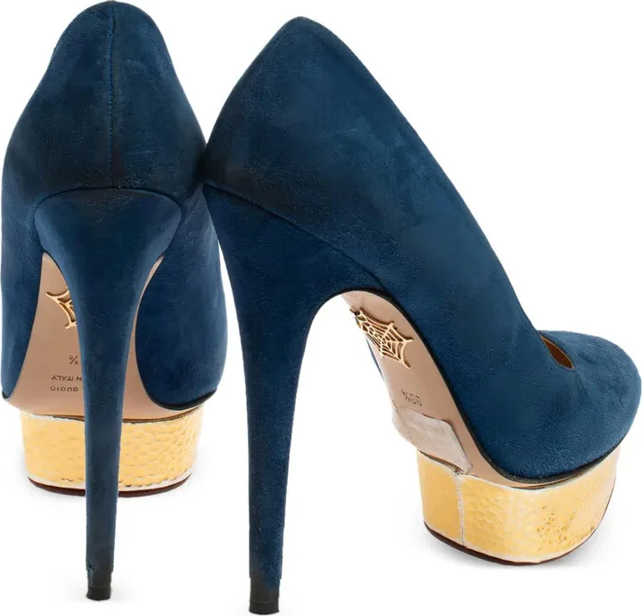 140mm Dolly suede platform pumps - Image 3