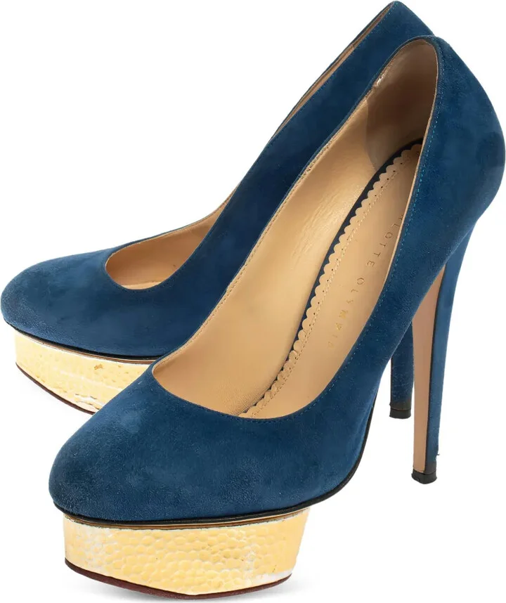 140mm Dolly suede platform pumps - Image 4