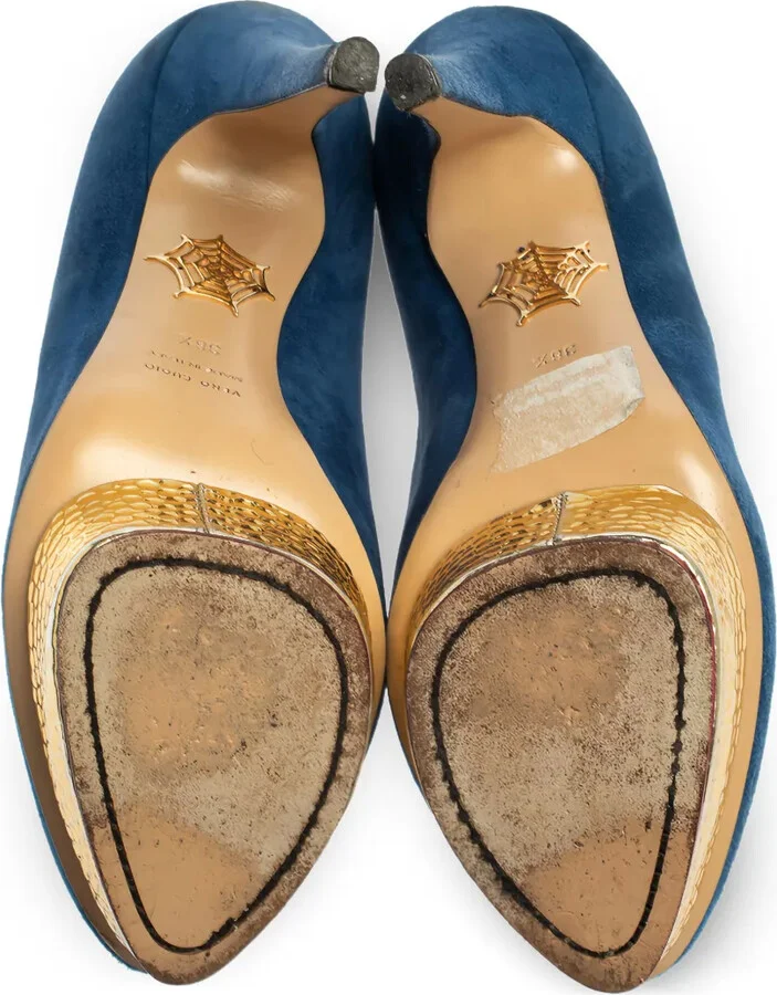 140mm Dolly suede platform pumps - Image 5