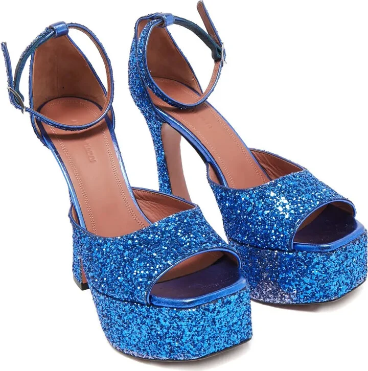 140mm Glitter-Embellished Heeled Sandals - Image 2
