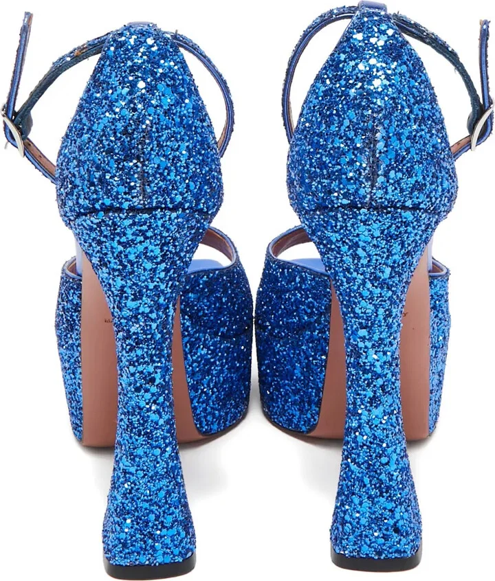 140mm Glitter-Embellished Heeled Sandals - Image 4