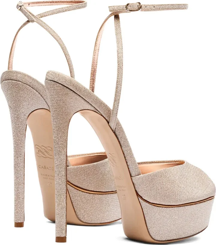 140mm Glittered Platform Sandals - Image 3