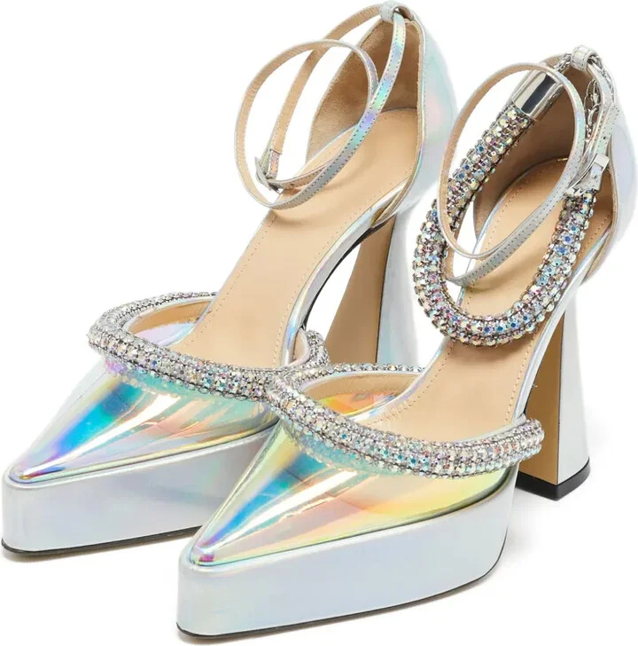 140mm Kimberly crystal platform pumps