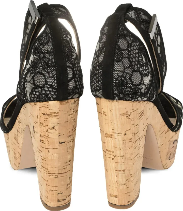 140mm Lace Pearl Sandals - Image 2
