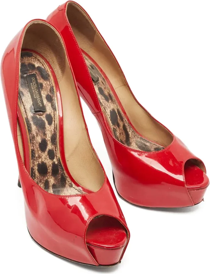 140mm Leather Heeled Pumps - Image 2
