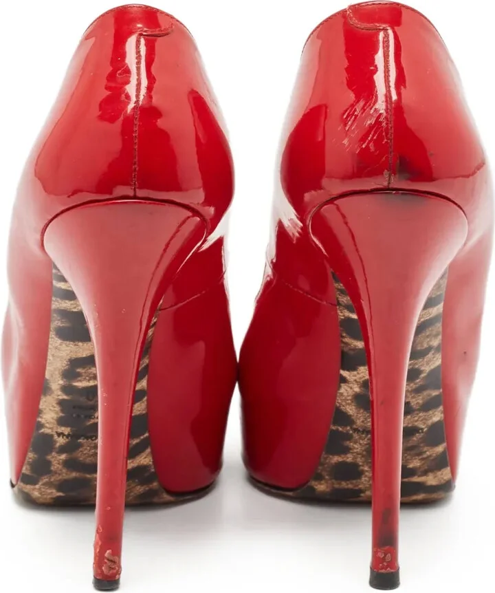 140mm Leather Heeled Pumps - Image 4