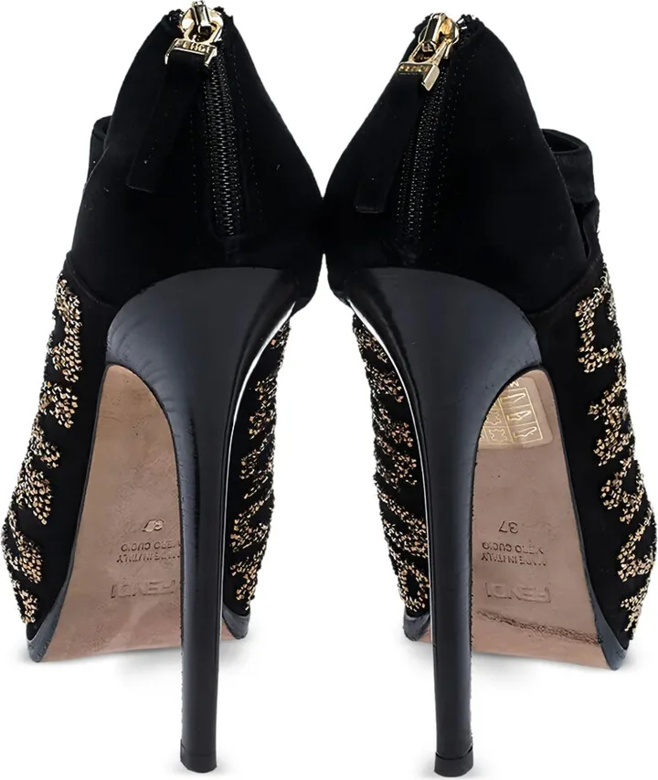 140mm Leather Heeled Pumps - Image 3