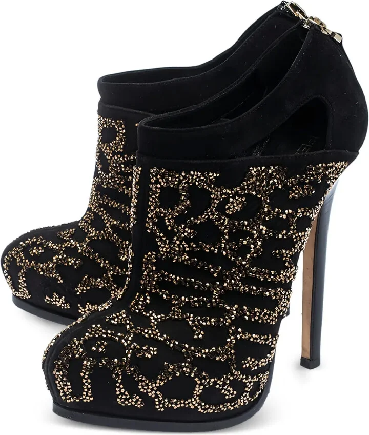 140mm Leather Heeled Pumps - Image 4