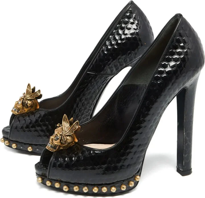 140mm Leather Heeled Pumps - Image 2