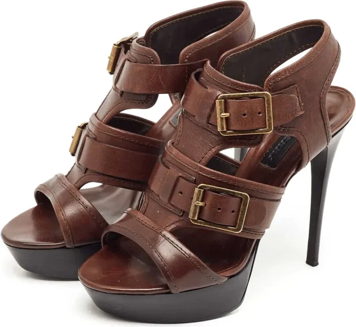 140mm Leather Sandals - Image 2