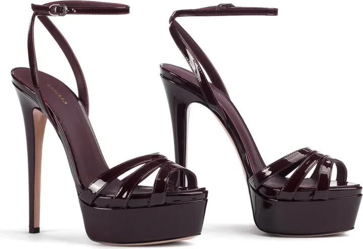 140mm Lola patent-leather sandals - Image 2