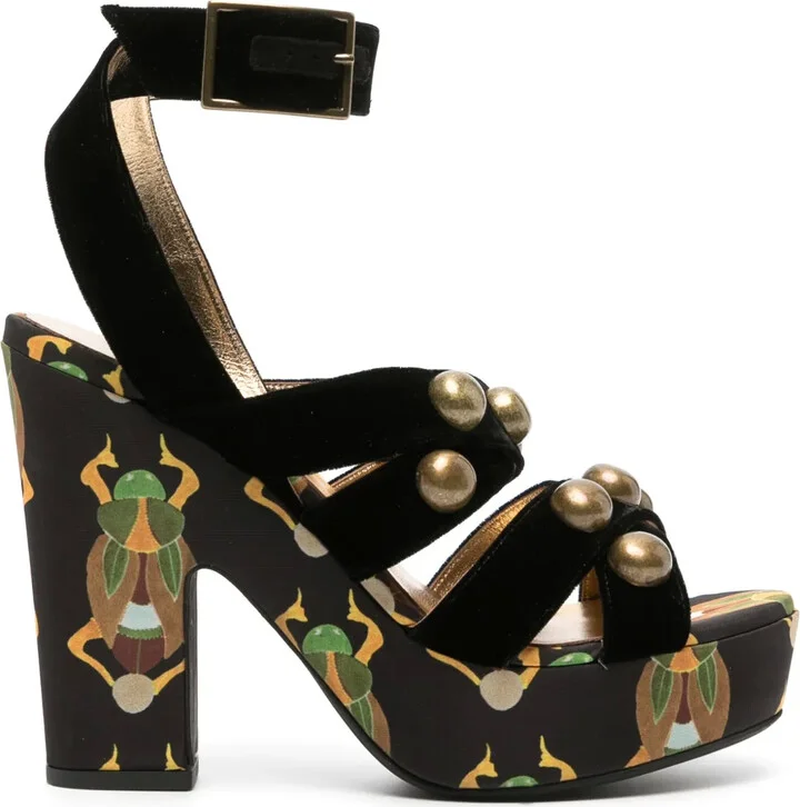 140mm Medal Wedge sandals